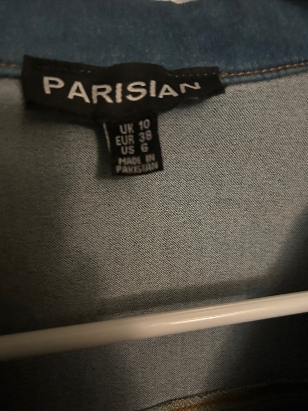 Parisian Works Teal Short-Sleeve Denim Romper with Belt - Picture 2 of 3